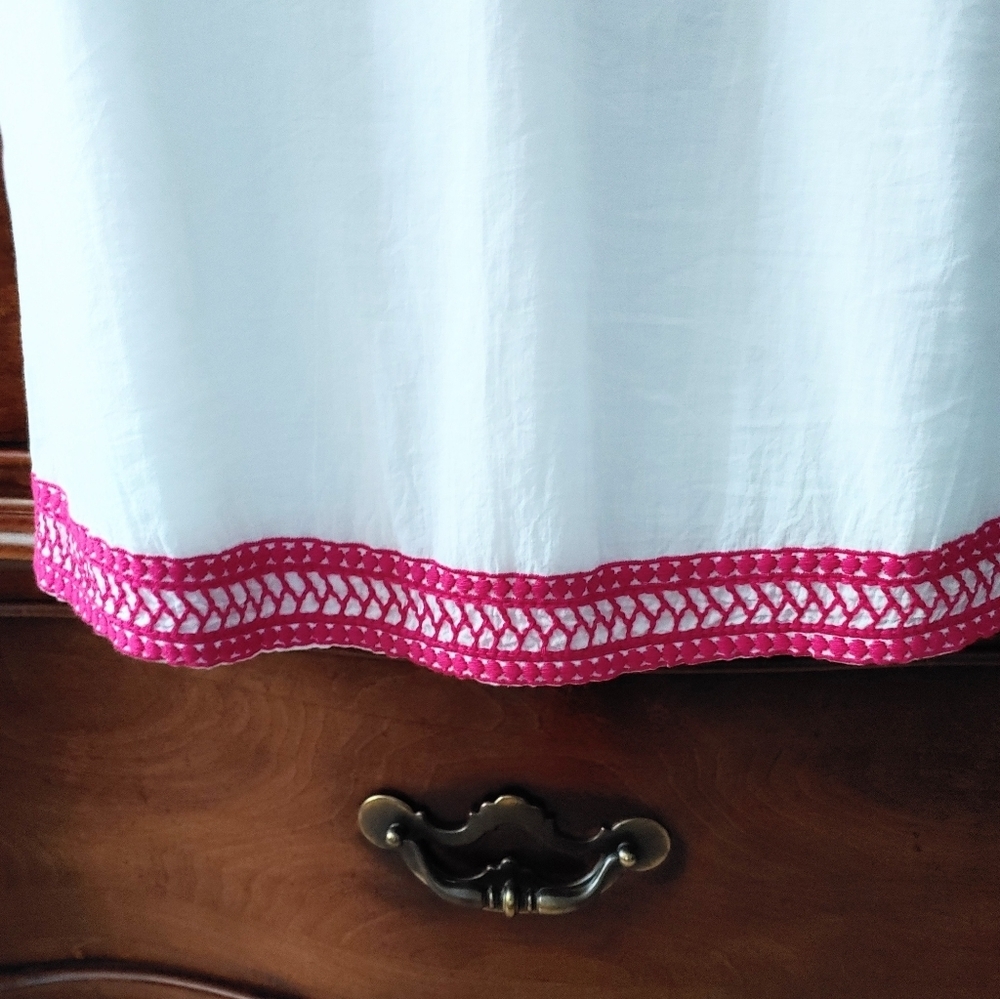 Pomegranate tunic top. XS pink and white - Picture 8 of 12